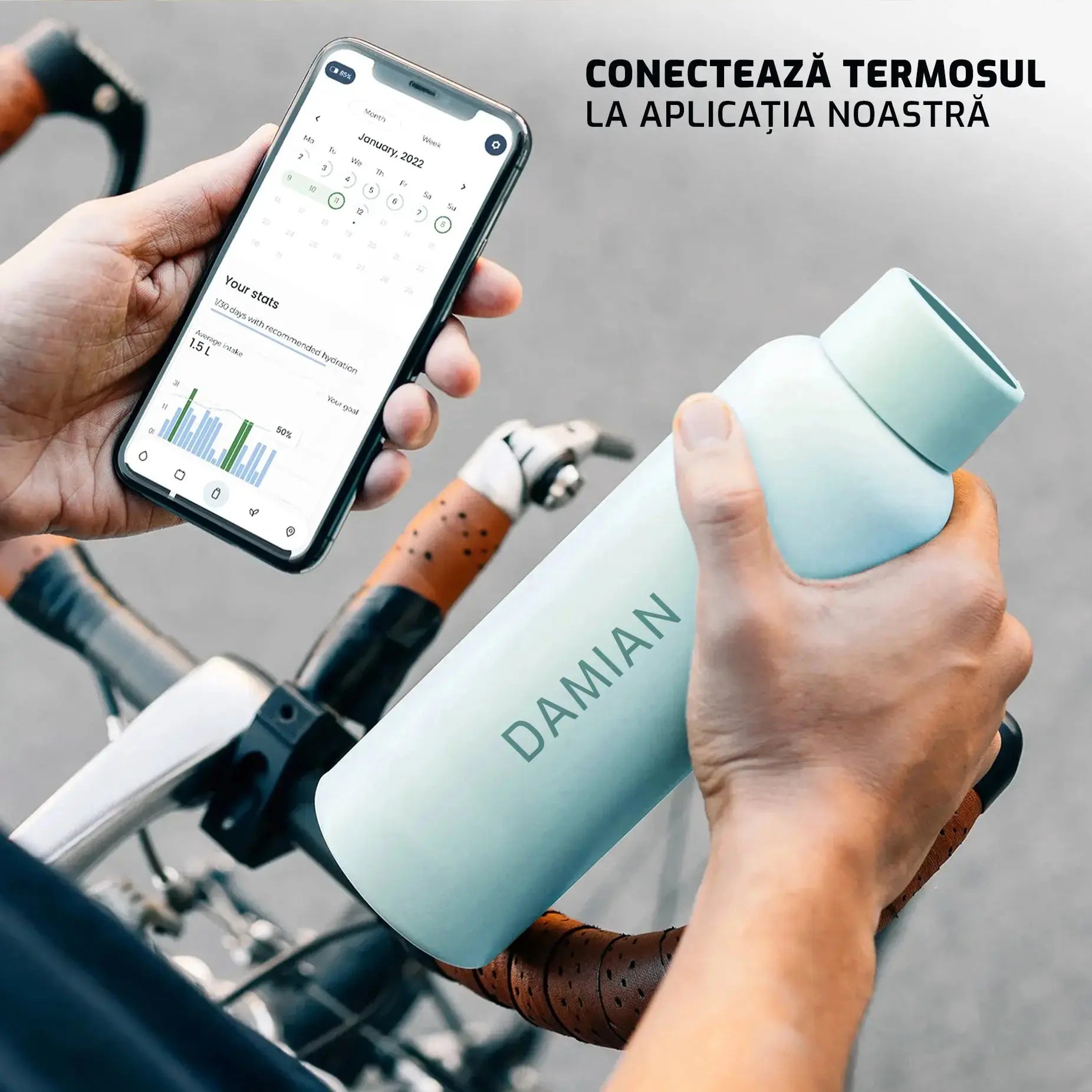 Thermos with temperature indicator