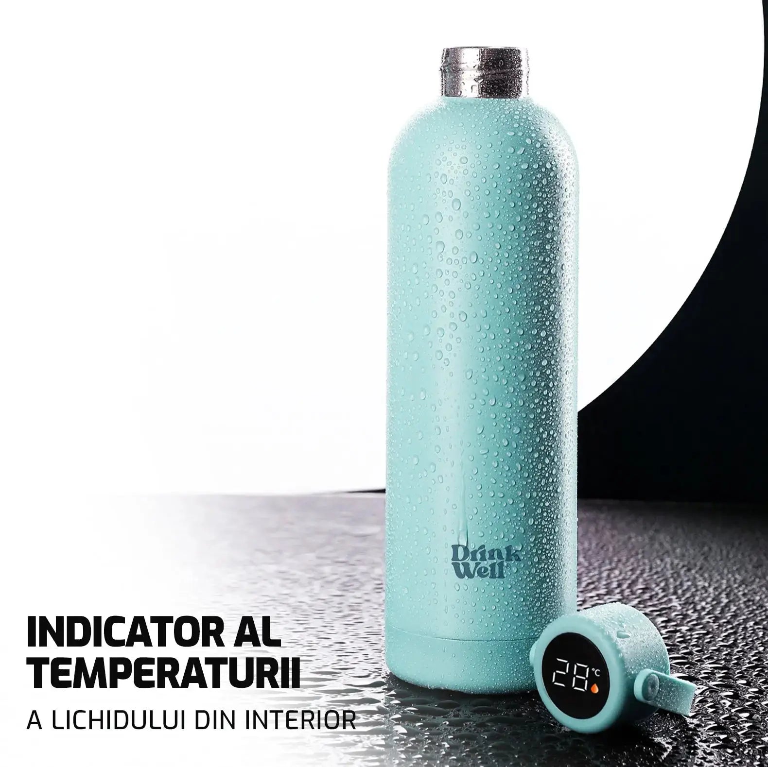 Thermos with temperature indicator