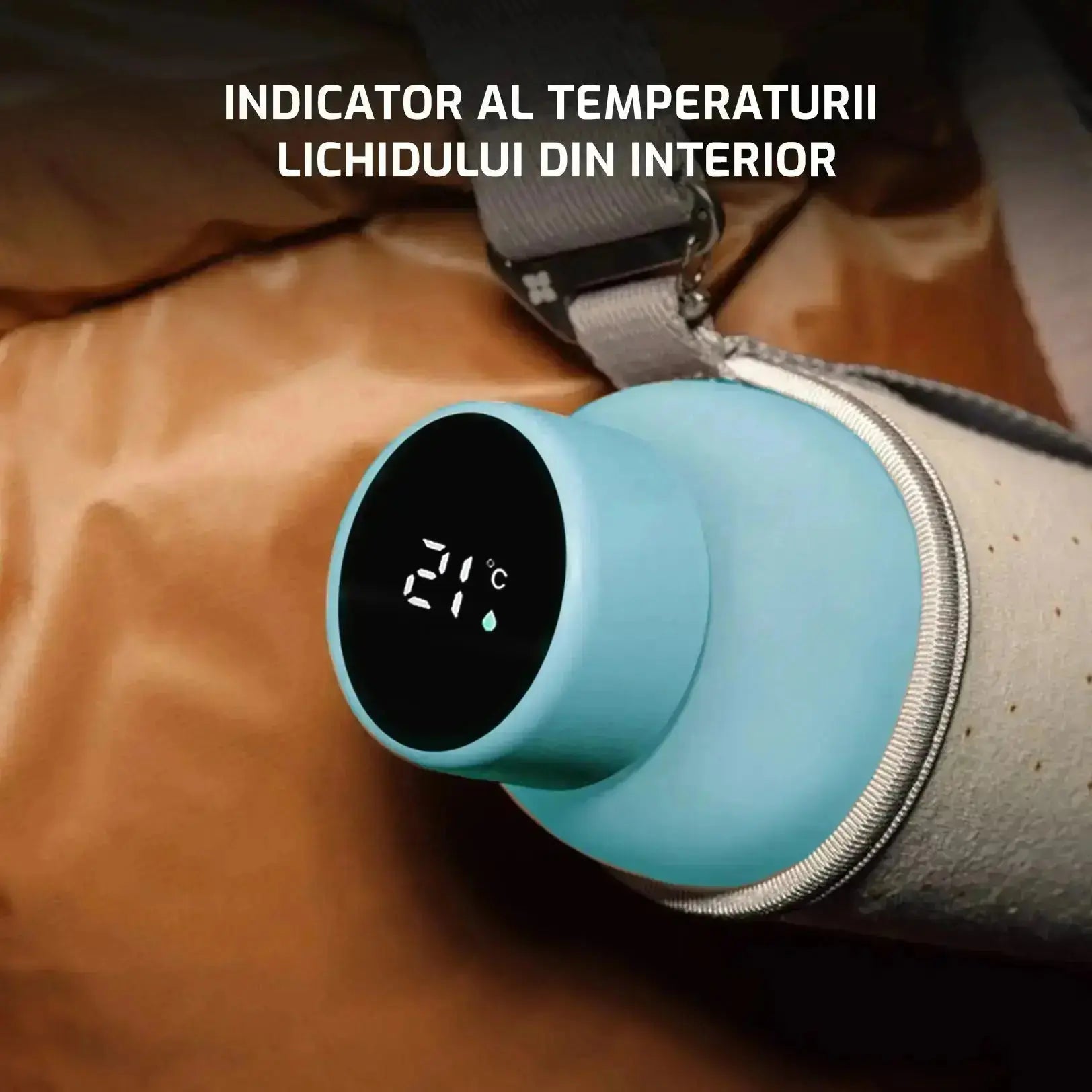 Thermos with temperature indicator